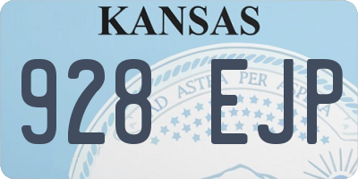 KS license plate 928EJP