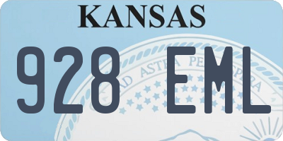 KS license plate 928EML