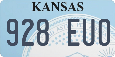 KS license plate 928EUO