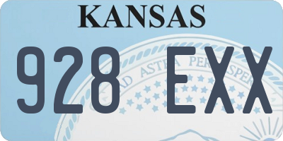 KS license plate 928EXX