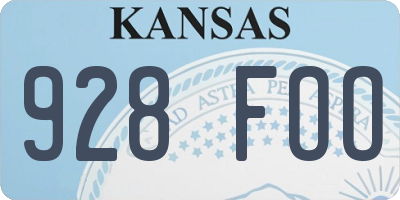 KS license plate 928FOO