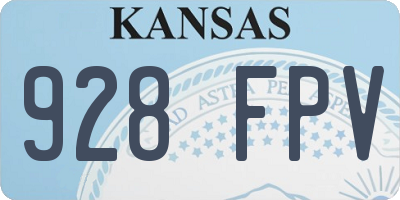 KS license plate 928FPV