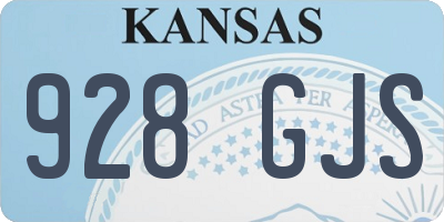 KS license plate 928GJS