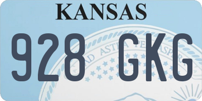 KS license plate 928GKG