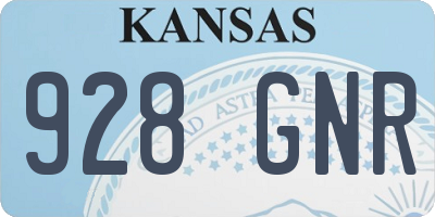 KS license plate 928GNR