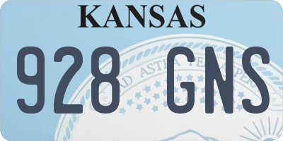 KS license plate 928GNS