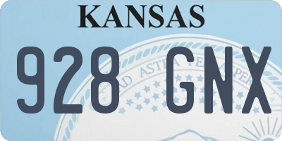 KS license plate 928GNX
