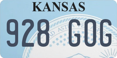 KS license plate 928GOG