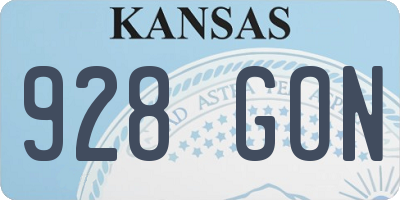 KS license plate 928GON