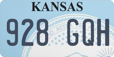 KS license plate 928GQH
