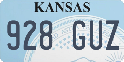 KS license plate 928GUZ