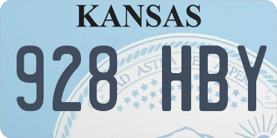 KS license plate 928HBY