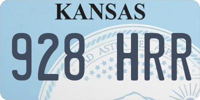 KS license plate 928HRR