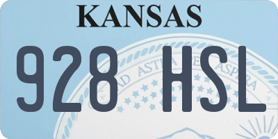 KS license plate 928HSL