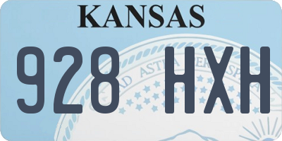 KS license plate 928HXH