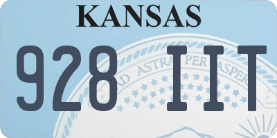 KS license plate 928IIT
