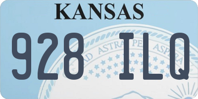 KS license plate 928ILQ