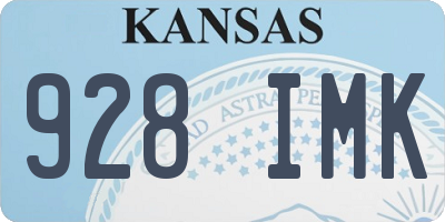 KS license plate 928IMK