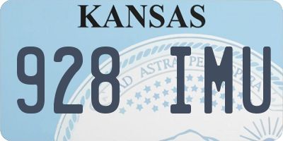 KS license plate 928IMU