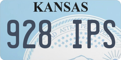 KS license plate 928IPS