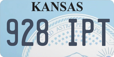 KS license plate 928IPT