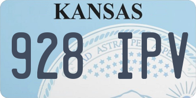 KS license plate 928IPV