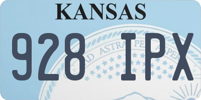 KS license plate 928IPX
