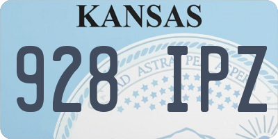 KS license plate 928IPZ
