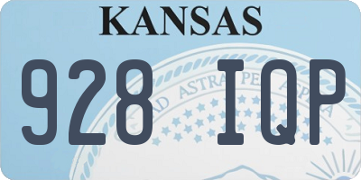 KS license plate 928IQP