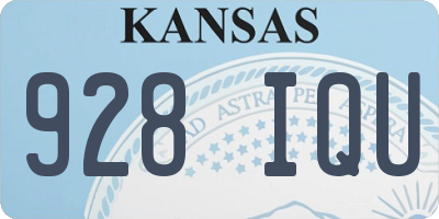 KS license plate 928IQU