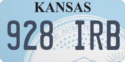 KS license plate 928IRB