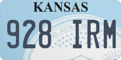 KS license plate 928IRM
