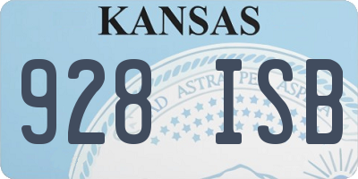 KS license plate 928ISB