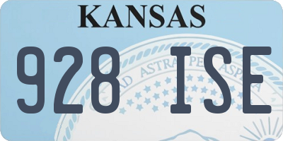 KS license plate 928ISE