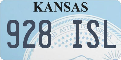 KS license plate 928ISL