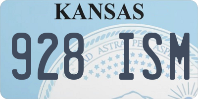 KS license plate 928ISM