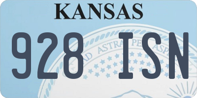 KS license plate 928ISN