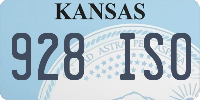 KS license plate 928ISO