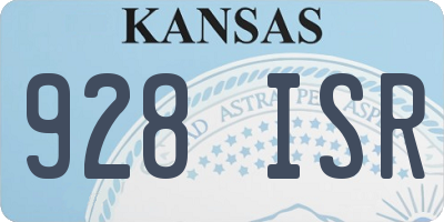 KS license plate 928ISR
