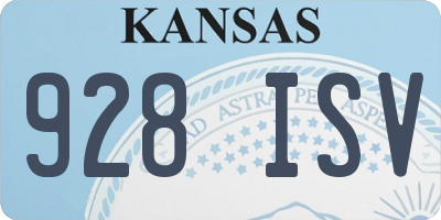 KS license plate 928ISV