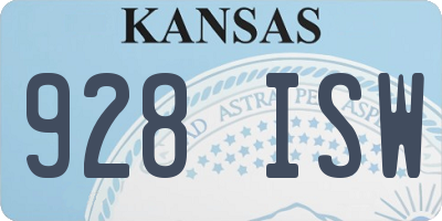 KS license plate 928ISW