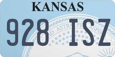 KS license plate 928ISZ