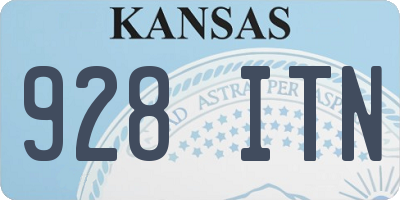 KS license plate 928ITN