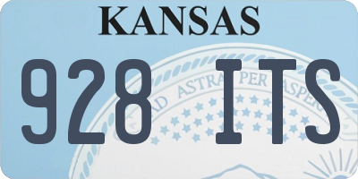 KS license plate 928ITS