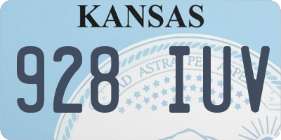 KS license plate 928IUV