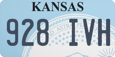 KS license plate 928IVH