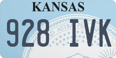KS license plate 928IVK