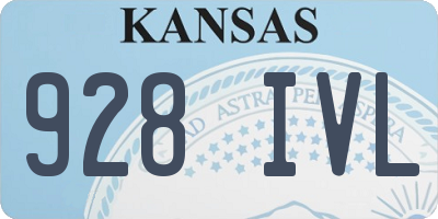 KS license plate 928IVL