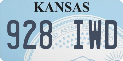 KS license plate 928IWD