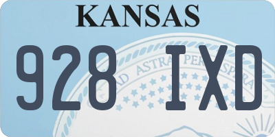 KS license plate 928IXD